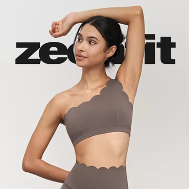 Zeenfit One-Shoulder-Sport-BH mit festen Polstern